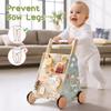 ROBOTIME Baby Walking Toy, Adjustable Speed & Height Wooden Baby Walker Push Toy, Montessori Toddler Push Toy with Brake, Storage & Multi-Activity Play Center for 10M+ Kids (Forest Fairy Tale) view 4