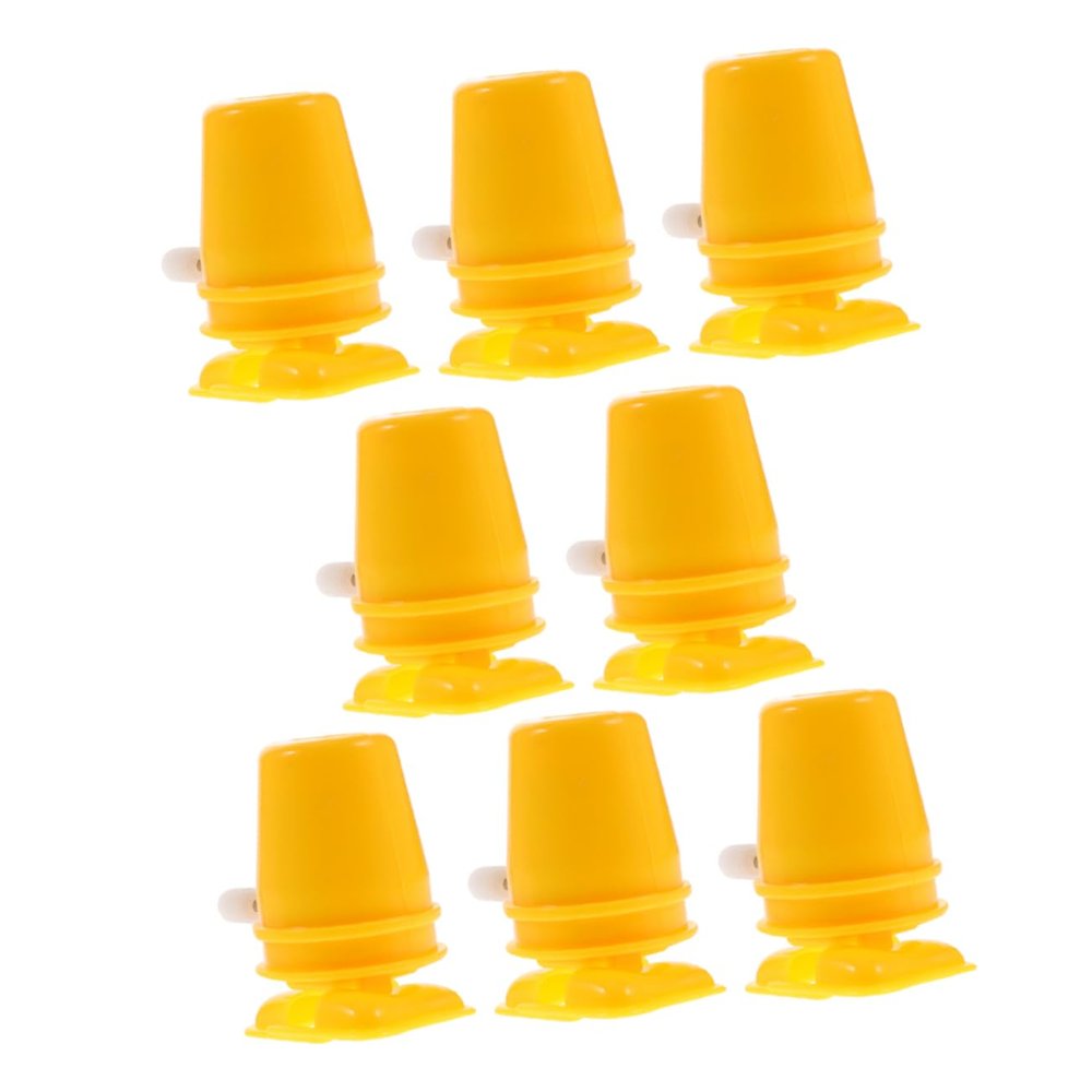 Vaguelly 8pcs Yellow Clockwork Walking Movement Parts for DIY Wind Up Robot Plastic Craft Accessories for Handmade Clay Pearl Mud and Snowflake Mud Crafts
