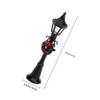 TOYANDONA 2pcs Scale Black Street Lamp and Iron Bench Mini Night Lamp Decor for Dollhouse Accessories and Fairy Garden view 2