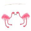 BESTonZON 2pcs Flamingo String Animal Puppet Fluffy Plush Marionette for Adults Hand Controlled Funny Interactive Play and Decorative Performance Props view 1