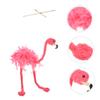 BESTonZON 2pcs Flamingo String Animal Puppet Fluffy Plush Marionette for Adults Hand Controlled Funny Interactive Play and Decorative Performance Props view 2