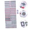 Beaupretty Portable Mini Mahjong Set Pink Tiles with Large Storage Bag Lightweight Travel Game for Home Parties Bars Smooth Surface Mahjong Kit for and Hand Coordination view 2