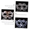 4pcs PVC Leopard Masks with Elastic Bands for Halloween Cosplay Party Supplies Smooth Edges Unisex Fancy Dress Props in Tiger Yellow Black Blue and Cow Patterns view 2