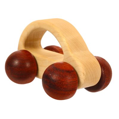 BESPORTBLE Wooden Car Handheld Push Vehicle for Grasping Training Smooth Rounded Edges Sturdy Maple Design for Hand Eye Coordination and Imaginative Play