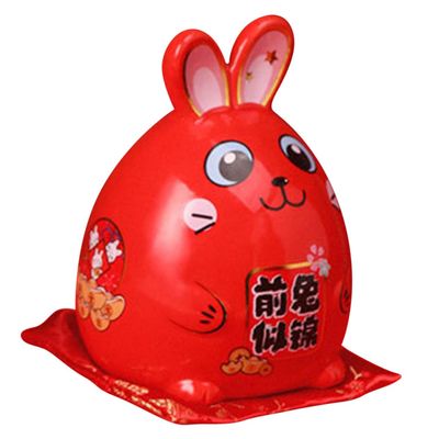 VICASKY Ceramic Zodiac Rabbit Piggy Bank Year Rabbit Money Jar with Lovely Bunny Design for Home Office Decoration Gift Box Included