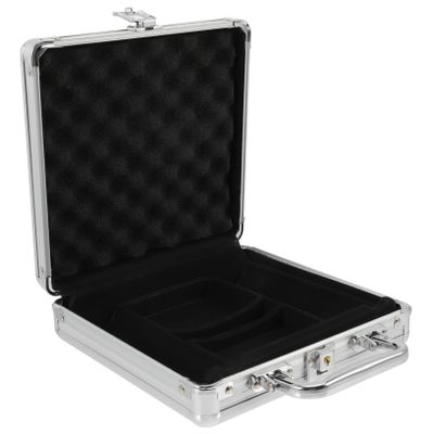 GALPADA Aluminum Poker Chip Carrying Case Large Capacity with Buckle Lock and Handheld Design for Safe Storage of Poker Cards and Chips Box with Rounded Edges