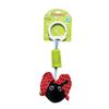 FRCOLOR Animal Shaped Cradle Pendant Hanging Rattles with Gentle Rattle Sound for Tactile Development and Soothing Comfort Cartoon for Stroller and Carrier Use Red view 1