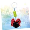 FRCOLOR Animal Shaped Cradle Pendant Hanging Rattles with Gentle Rattle Sound for Tactile Development and Soothing Comfort Cartoon for Stroller and Carrier Use Red view 2