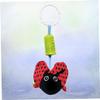 FRCOLOR Animal Shaped Cradle Pendant Hanging Rattles with Gentle Rattle Sound for Tactile Development and Soothing Comfort Cartoon for Stroller and Carrier Use Red view 4