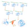 BUTIFULSIC 5Pcs Rubberband Powered Helicopter Creative Glider Model Kits Educational Airplane for Hands Assembly and Home Decoration view 3