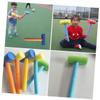 LALADEFIEE 4pcs Lightweight Foam Hammer for Epe Material Hammer Props Safe Party Activity Tools for Boys and Easy Assembly Playset Random Color view 3