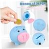 Abaodam Cute Piggy Bank for Blue Coin Storage Box Easy to Use Money Bank for Boys and Teaching Saving Habit Gift view 3
