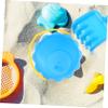 BCOATH 5Pcs Sand Bucket Lightweight Portable Handle Childrens Beach Pail for Creative Seaside Play and Sandbox Fun Random Color view 4
