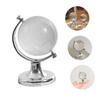 BESPORTBLE 2Pcs Miniature Crystal Globes Transparent Decorative World Map Ornaments with Flat Bottom for Desktop Office Home Study Table Decor Gift view 2