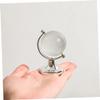 BESPORTBLE 2Pcs Miniature Crystal Globes Transparent Decorative World Map Ornaments with Flat Bottom for Desktop Office Home Study Table Decor Gift view 3