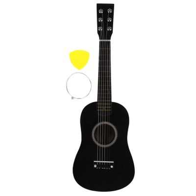 Beaupretty Acoustic Guitar for Beginners Mini Guitar with Balanced Sound and Safe Finish Music Boys Black Random Color