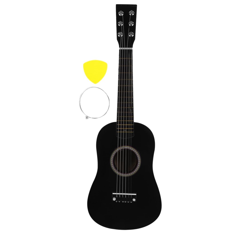 Beaupretty Acoustic Guitar for Beginners Mini Guitar with Balanced Sound and Safe Finish Music Boys Black Random Color