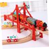 ifundom 2pcs Train Track Bridges with Bridge Support for Model Railroad Layouts Smooth Surface Easy Assembly and Safe Accessory for Boys view 4