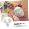 Abaodam 9pcs DIY Paintable White Masks Lightweight Pulp Masquerade Cosplay Props for Men Women Party Decoration Crafts for Halloween Carnival Role Playing view 3
