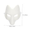 Abaodam Fox Mask White Blank DIY Paintable Face Mask for Halloween Cosplay Party Accessory Creative Costume Prop for Women and Easy to for Masquerade and Special Events view 2