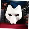 Abaodam Fox Mask White Blank DIY Paintable Face Mask for Halloween Cosplay Party Accessory Creative Costume Prop for Women and Easy to for Masquerade and Special Events view 3