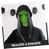 BESPORTBLE Scary Halloween Witch Mask for Party Cosplay Creepy Green Masquerade Accessory Horror Costume Prop for Halloween and Costume Events view 4
