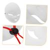 BCOATH DIY Paintable Fox Mask Unpainted PVC Fox Shaped Cosplay Mask for Halloween Masquerade Party Matte White Blank Face with Eye Soft Material Includes Fixed Red view 2