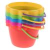 Abaodam 5Pcs Plastic Sand Buckets for Lightweight Portable Sand Holders Playset for Boys Random Color view 1
