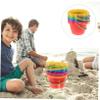 BUTIFULSIC 5Pcs Sand Buckets Beach Lightweight Portable Bucket for Boys and Safe Plastic Sand Playset for Seaside Fun Random Color view 4