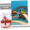 CIYODO 2pcs Train Track Bridges Replacement with Molding for Educational Play Smooth Design Reusable Railway Accessories Compatible with Major Tracks for Hands Building Fun view 2
