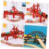 CIYODO 2pcs Train Track Bridges Replacement with Molding for Educational Play Smooth Design Reusable Railway Accessories Compatible with Major Tracks for Hands Building Fun view 3