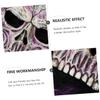BESPORTBLE Purple Hair Skull Mask Halloween Party Decoration Creepy Skeleton Mask for Costume Carnival and Role Play view 2