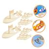 12Pcs DIY Wooden Sailboat Model Kit for Hand Painted Craft Boat Decorative Boat for Boys and Interactive School Project and Home Decoration view 2