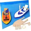 12Pcs DIY Wooden Sailboat Model Kit for Hand Painted Craft Boat Decorative Boat for Boys and Interactive School Project and Home Decoration view 4