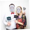 9pcs DIY White Paper Masks Hand Painted Face Masks for Masquerade Party Cosplay Accessories for Halloween Carnival Festival view 2