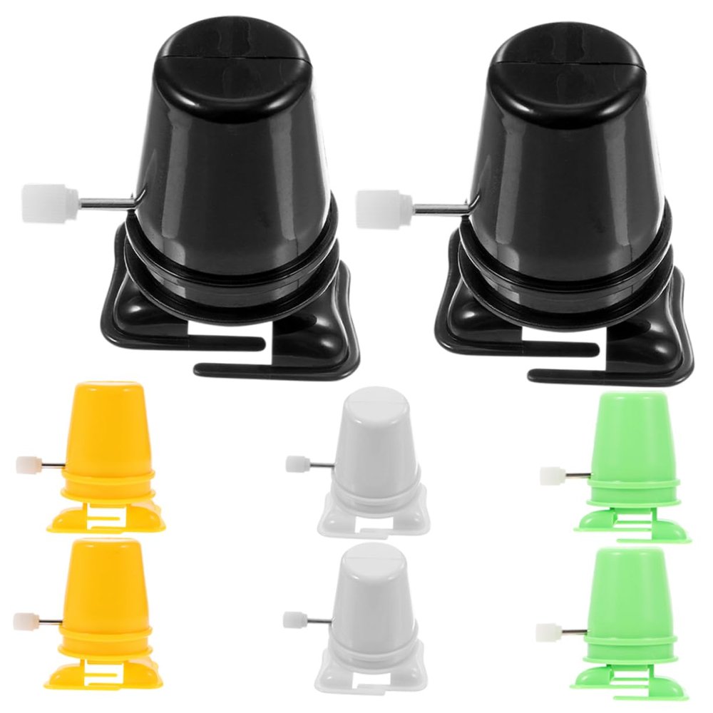 PHENOFICE 8pcs Clockwork Robot Movement Mechanism DIY Windup for Clay Making Playthings Creative Handcraft with Yellow White Green Black Components
