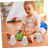 PHENOFICE 8pcs Clockwork Robot Movement Mechanism DIY Windup for Clay Making Playthings Creative Handcraft with Yellow White Green Black Components view 2