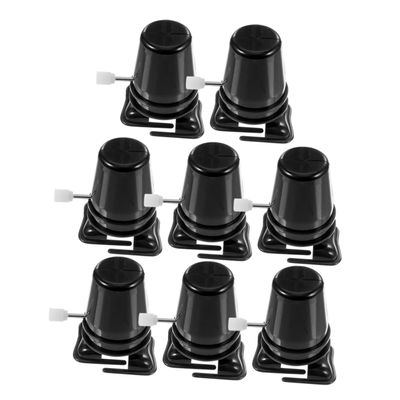 CORHAD 8pcs DIY Clockwork Plastic Movement Kit for Handmade Replaceable Wind Up Mechanism for Craft Projects Educational Robot Accessories Black