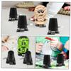 CORHAD 8pcs DIY Clockwork Plastic Movement Kit for Handmade Replaceable Wind Up Mechanism for Craft Projects Educational Robot Accessories Black view 4