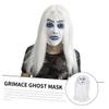 BESPORTBLE Halloween Costume Mask with Long White Hair Scary Witch Disguise for Women and Tear Resistant for Halloween Party and Cosplay view 3