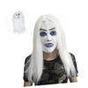 BESPORTBLE Halloween Costume Mask with Long White Hair Scary Witch Disguise for Women and Tear Resistant for Halloween Party and Cosplay view 4