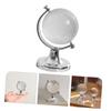 Abaodam 2Pcs Transparent Crystal Globes with Flat Base Decorative World Map Desk Ornaments for Office Home Desktop Display Stable Standing Festive Gift view 2
