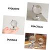 Abaodam 2Pcs Transparent Crystal Globes with Flat Base Decorative World Map Desk Ornaments for Office Home Desktop Display Stable Standing Festive Gift view 4