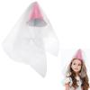 Abaodam Glitter Mesh Birthday Party Hat Pink Birthday Cone Hat for Girls Women, Princess Style Accessory, Delicate Craftsmanship for Adult Celebrations view 1