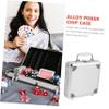 CIYODO Poker Chip Case Carrier with Handle Large Capacity Storage Box for Poker Chips and Cards Lightweight Carrying Case Buckle Lock for Safe Protection and Easy Transport view 2