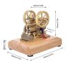 Mini Atkinson Differential Opposed Piston Gas Engine Model - Brass/Stainless Steel Retro Desktop Collectible, DIY Hobby Gift for Mechanical Enthusiasts view 4