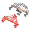 Abaodam 2pcs Little Train Track Bridge with Rounded Smooth Surface for Flexible Railway Scene Assembly Stable and Break Resistant Train Accessories view 1