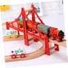 Abaodam 2pcs Little Train Track Bridge with Rounded Smooth Surface for Flexible Railway Scene Assembly Stable and Break Resistant Train Accessories view 3