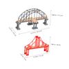 Abaodam 2pcs Little Train Track Bridge with Rounded Smooth Surface for Flexible Railway Scene Assembly Stable and Break Resistant Train Accessories view 4