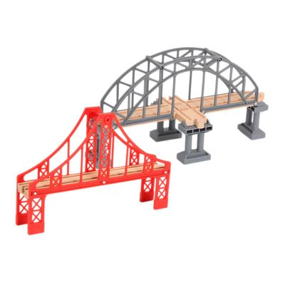 FRCOLOR 2pcs Train Railway Bridge Lightweight Replacement Train Track Accessories Easy Assembly Educational Model for Boys and Major Brands